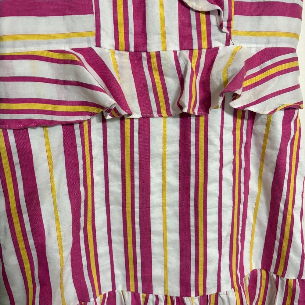 Parker Pink and White Striped Mini Dress - Picture 9 of 14